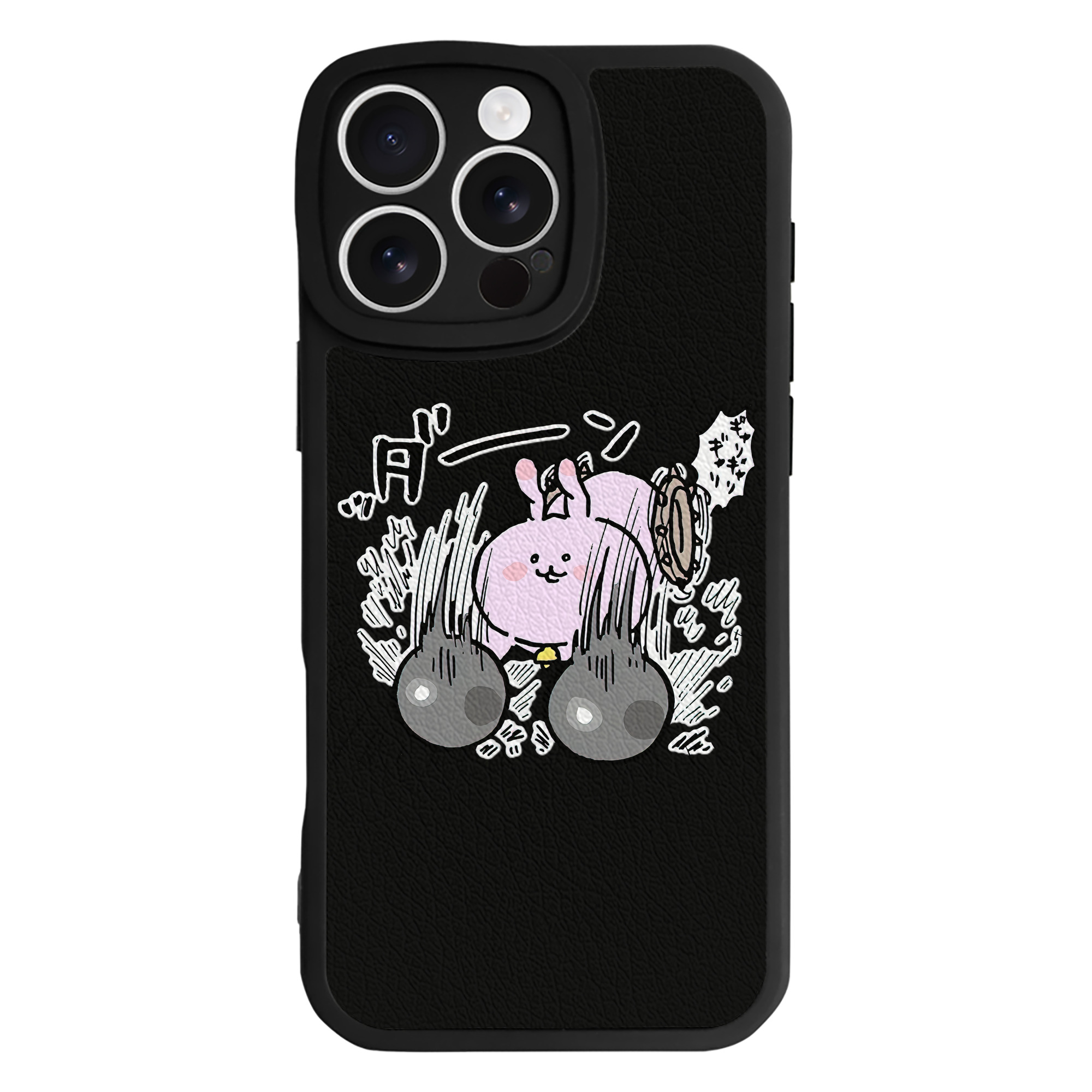 （画像用） ちいかわ うさぎ Chii-kawa usagi 【iPhone 16シリーズ対応】シリコンスマホケース（レザー調） 材質：シリコン
